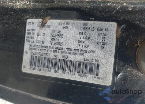 1995 Dodge Dakota z USA, uszkodzony, nr VIN 1B7GL23Y6SS271073